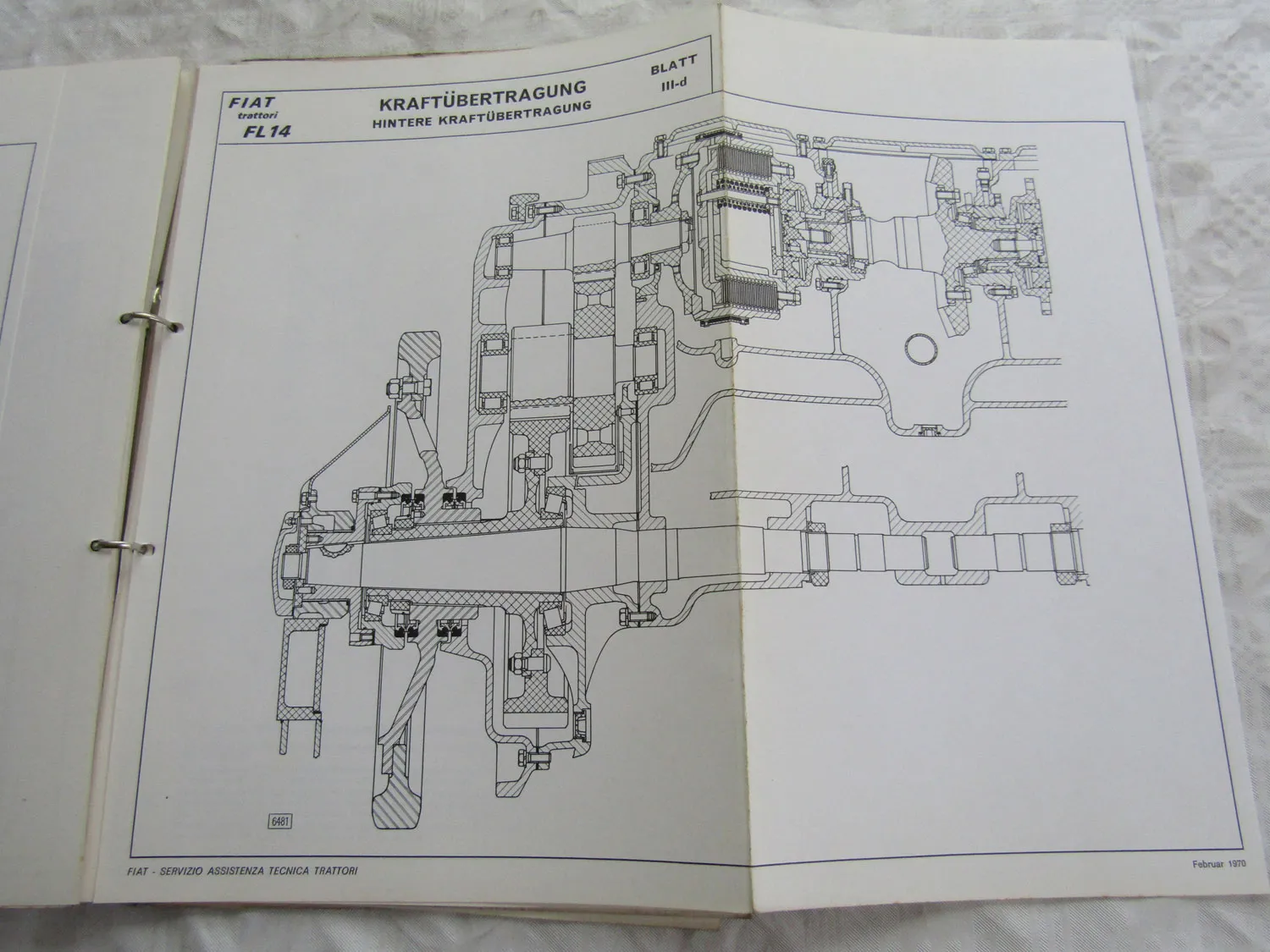 Fiat trattori FL14 Laderaupe Hauptmerkmale und Daten Technisches Handbuch 2/70