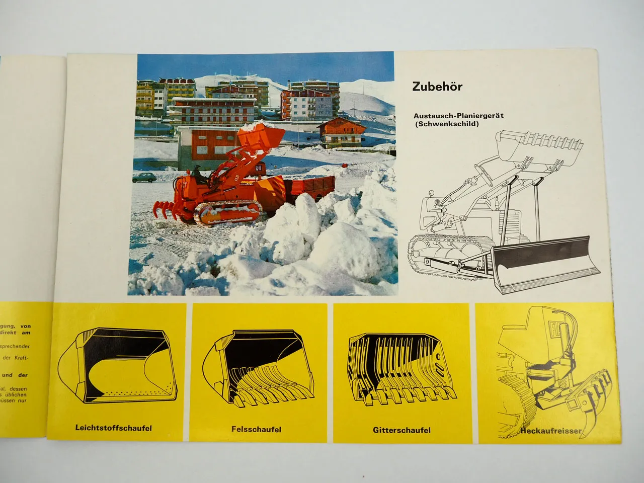 Fiat trattori FL8 Frontlader Ladeschlepper Laderaupe Prospekt 1963