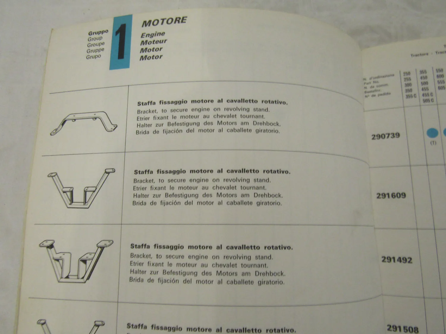 Fiat trattori Spezialwerkzeuge Katalog Special Tools Catalogue 10/1972