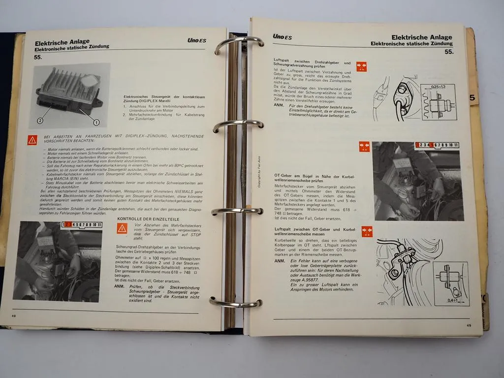 Fiat Uno 45 - 70S & 1.3 Turbo i.e. Werkstatthandbuch Reparaturanleitung 1986