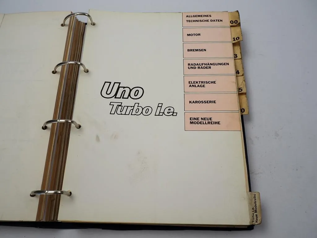 Fiat Uno 45 - 70S & 1.3 Turbo i.e. Werkstatthandbuch Reparaturanleitung 1986