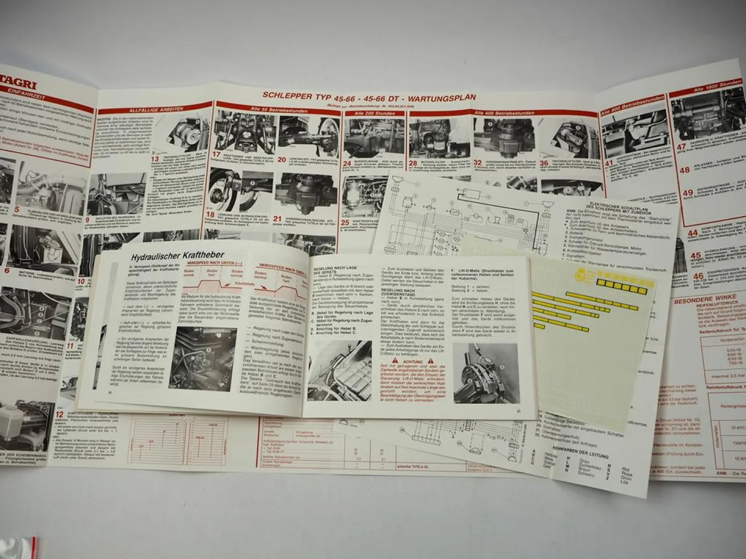 Fiatagri Fiat 45-66 45-66DT Betriebsanleitung Bedienungsanleitung Wartung 1990