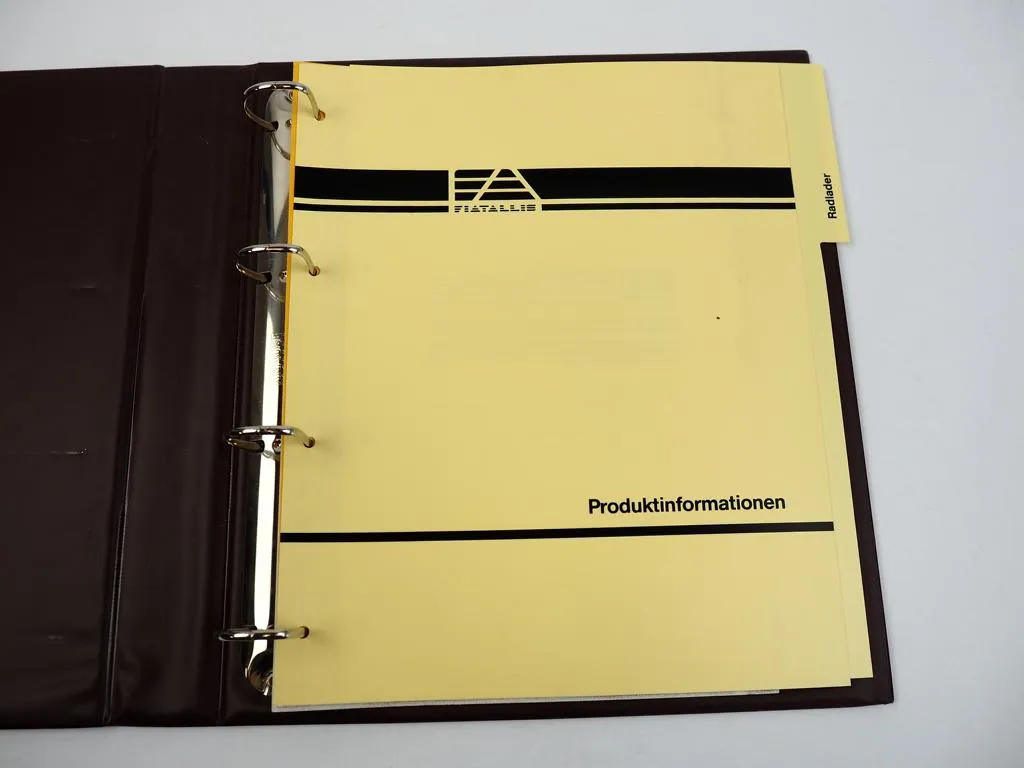 Fiatallis FR 7C 9C 130 160 220 Radlader Prospektmappe mit 5 Prospekten 1991