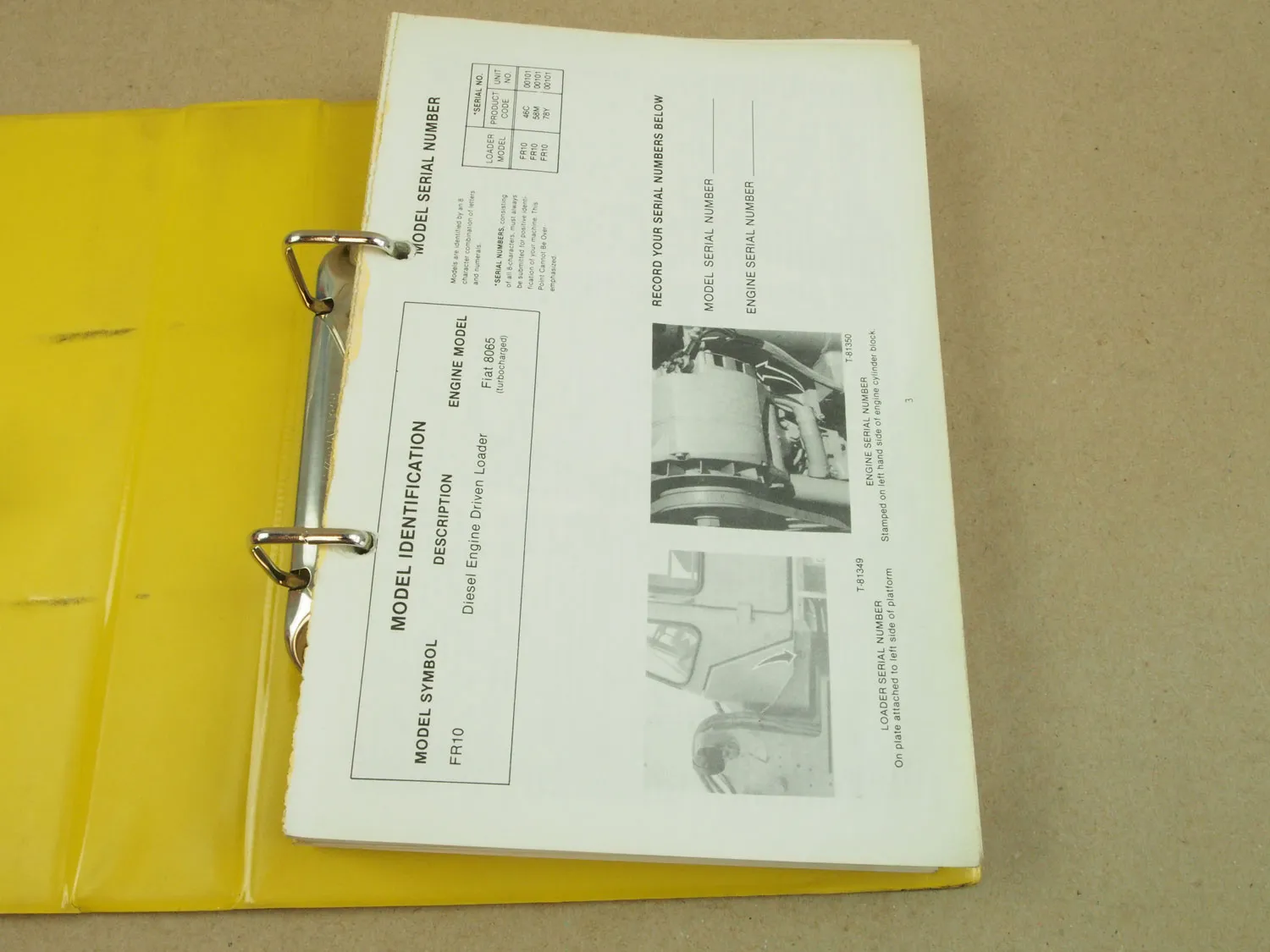 FiatAllis FR10 Lader Ersatzteilliste Parts Catalog Parti ricambio ca 1985