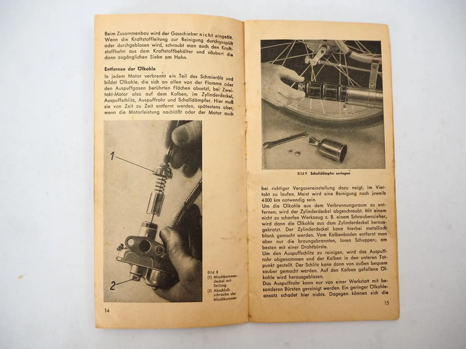Fichtel & Sachs 50 Motor Betriebsanleitung Wartung 1955 z.B. für DKW