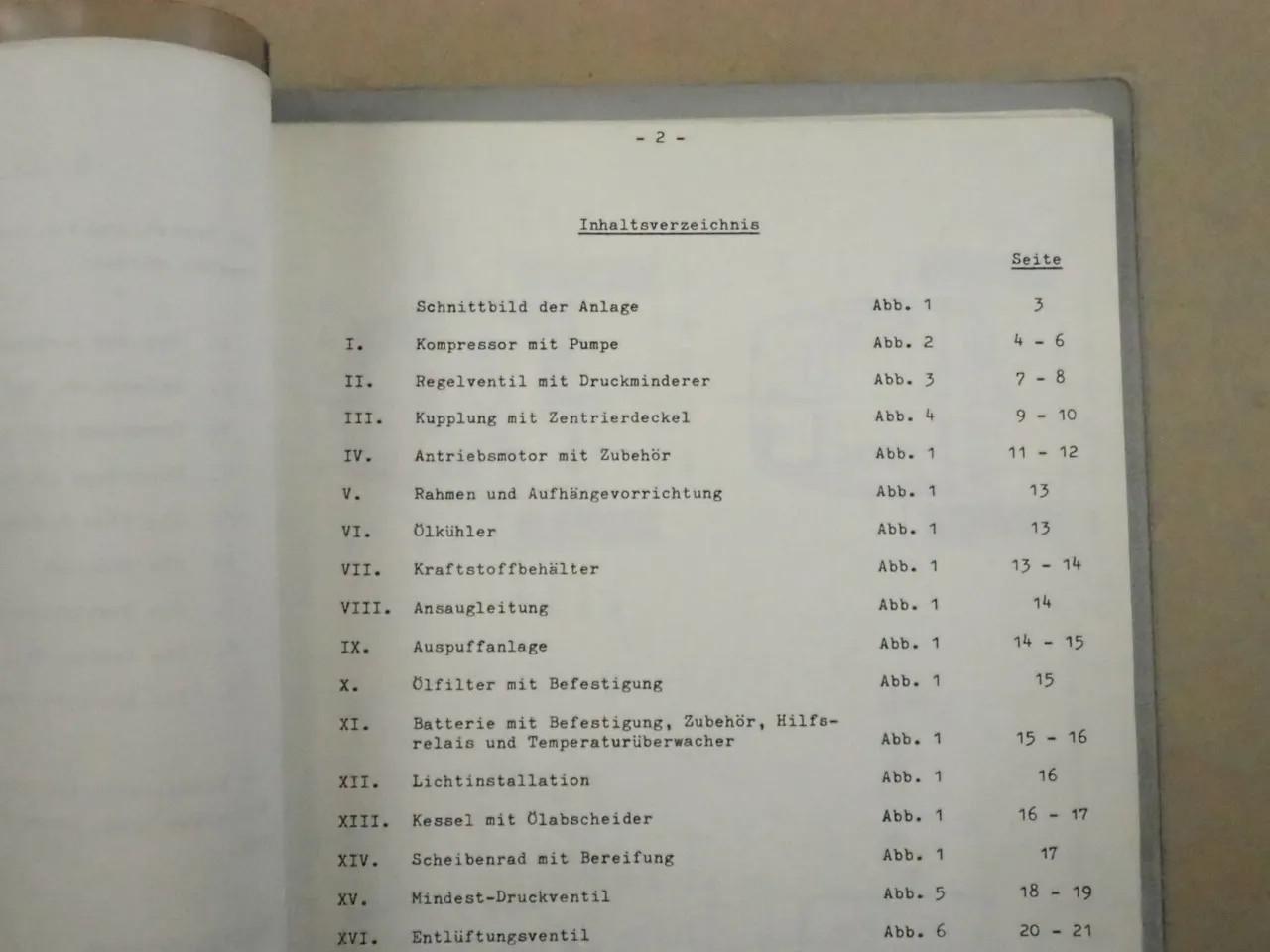 Flottmann Rotoflott 125 Kompressor Ersatzteilliste