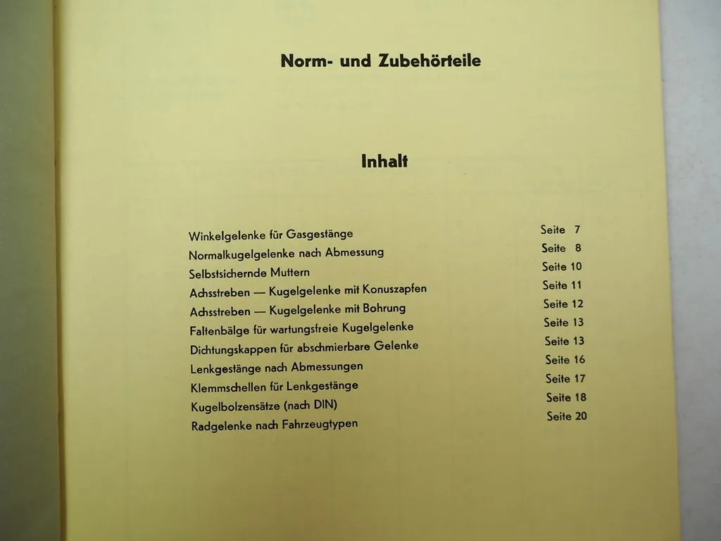 FM Fritz Mang Lenkgestänge Kugelgelenke PKW LKW Traktor Ersatzteilliste 1967