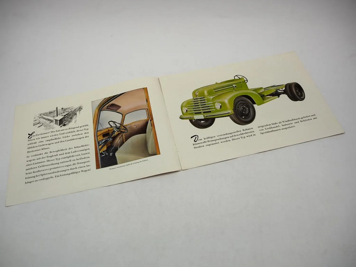 Ford 1,5 - 2 T BB Spezial FK Serie Prospekt Technische Daten ca. 1955er Jahre