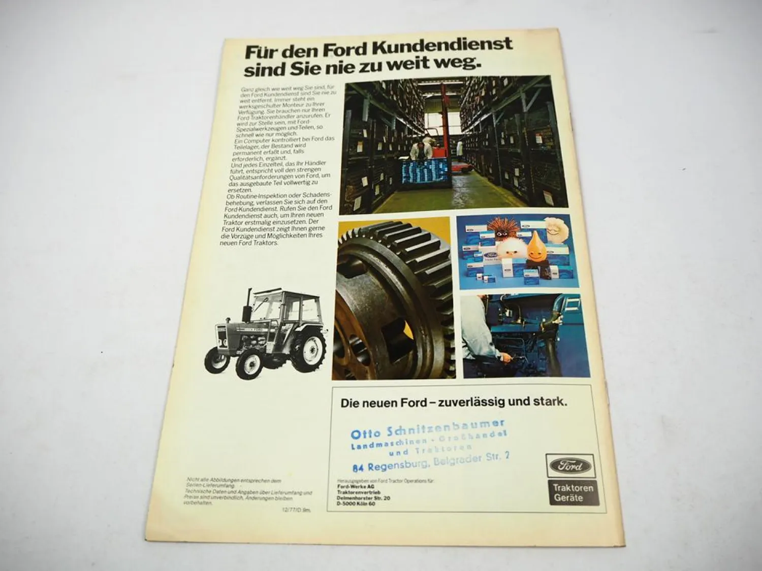 Ford 2600 3600 Traktor Prospekt Technische Daten Beschreibung 12/1977