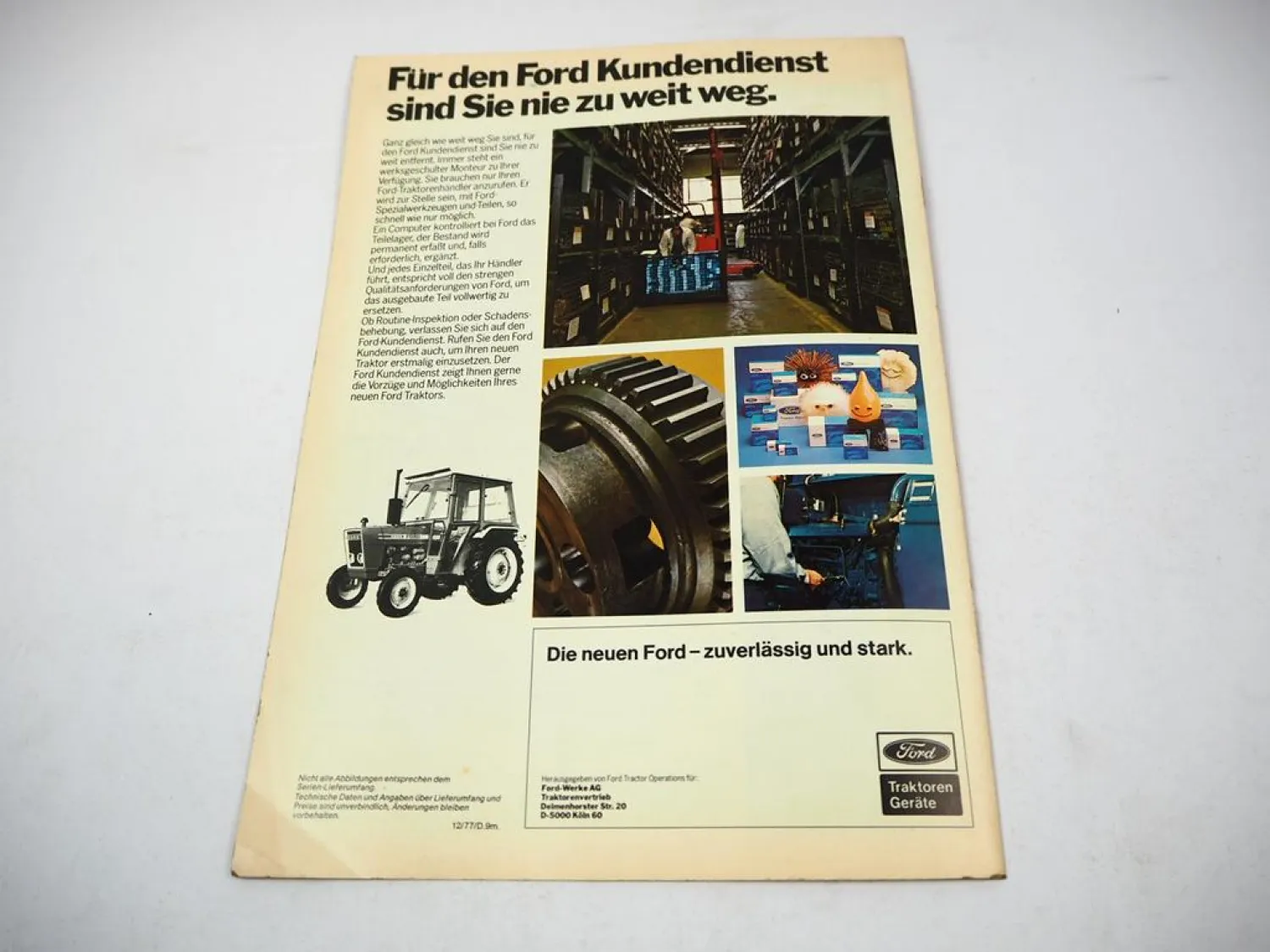Ford 2600 3600 Traktor Prospekt Technische Daten Beschreibung 12/1977