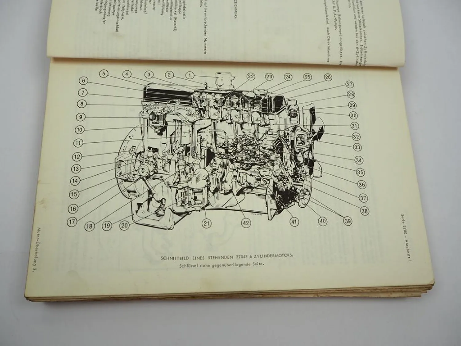 Ford 2700 Baureihe 4 & 6 Zyl. 2701E 2703E 2704E Motor Werkstatthandbuch 1969