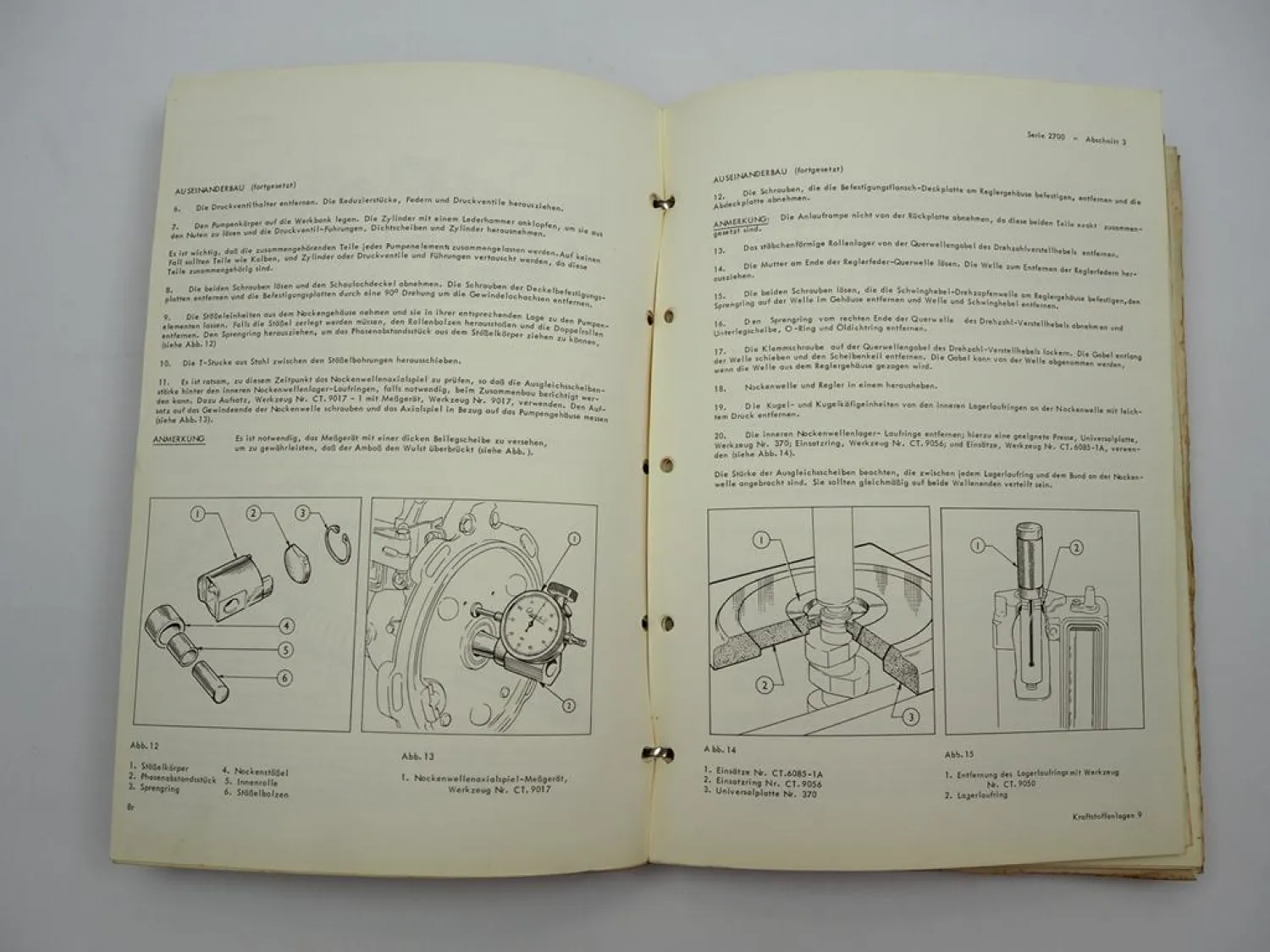 Ford 2700 Baureihe 4 & 6 Zyl. 2701E 2703E 2704E Motor Werkstatthandbuch 1969