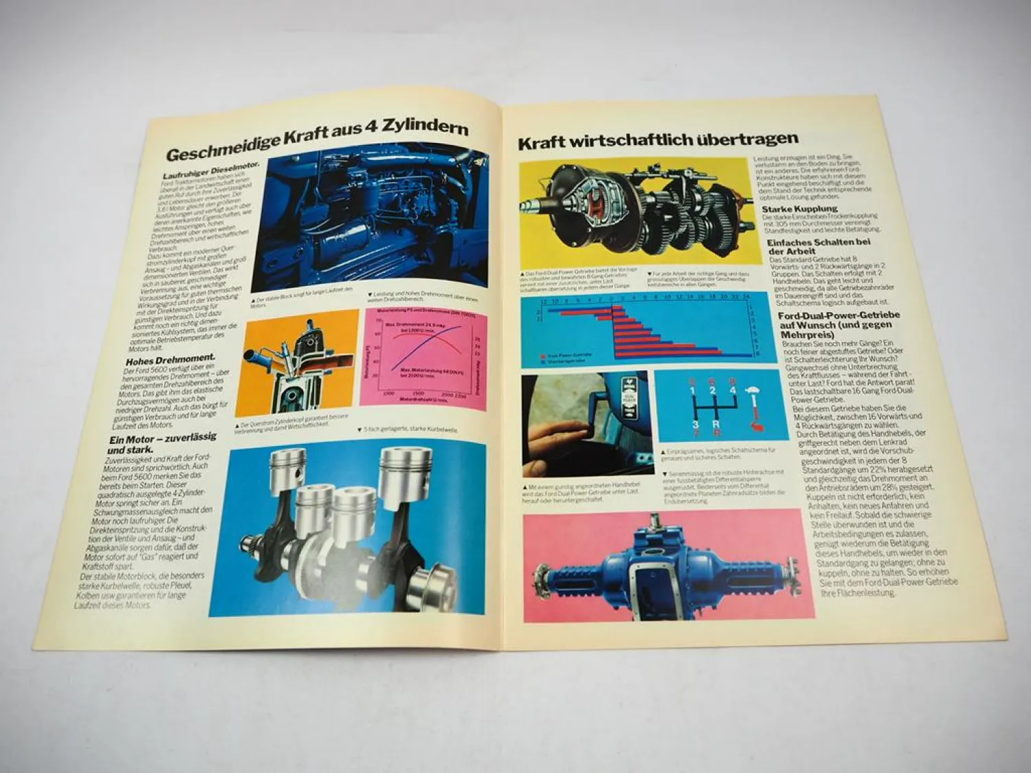 Ford 5600 Traktor Mittelklasse Prospekt Technische Daten Beschreibung 12/1977