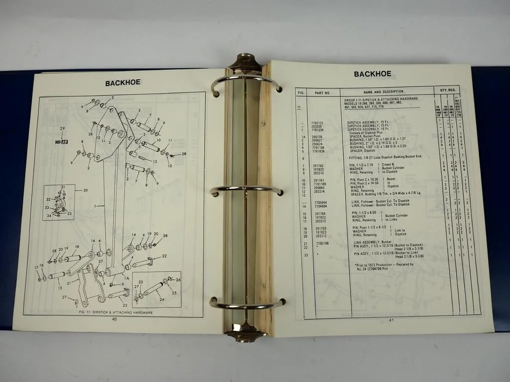 Ford 730 735 740 750 753 755 713 723 751 752 Traktor Anbaugeräte Ersatzteilliste