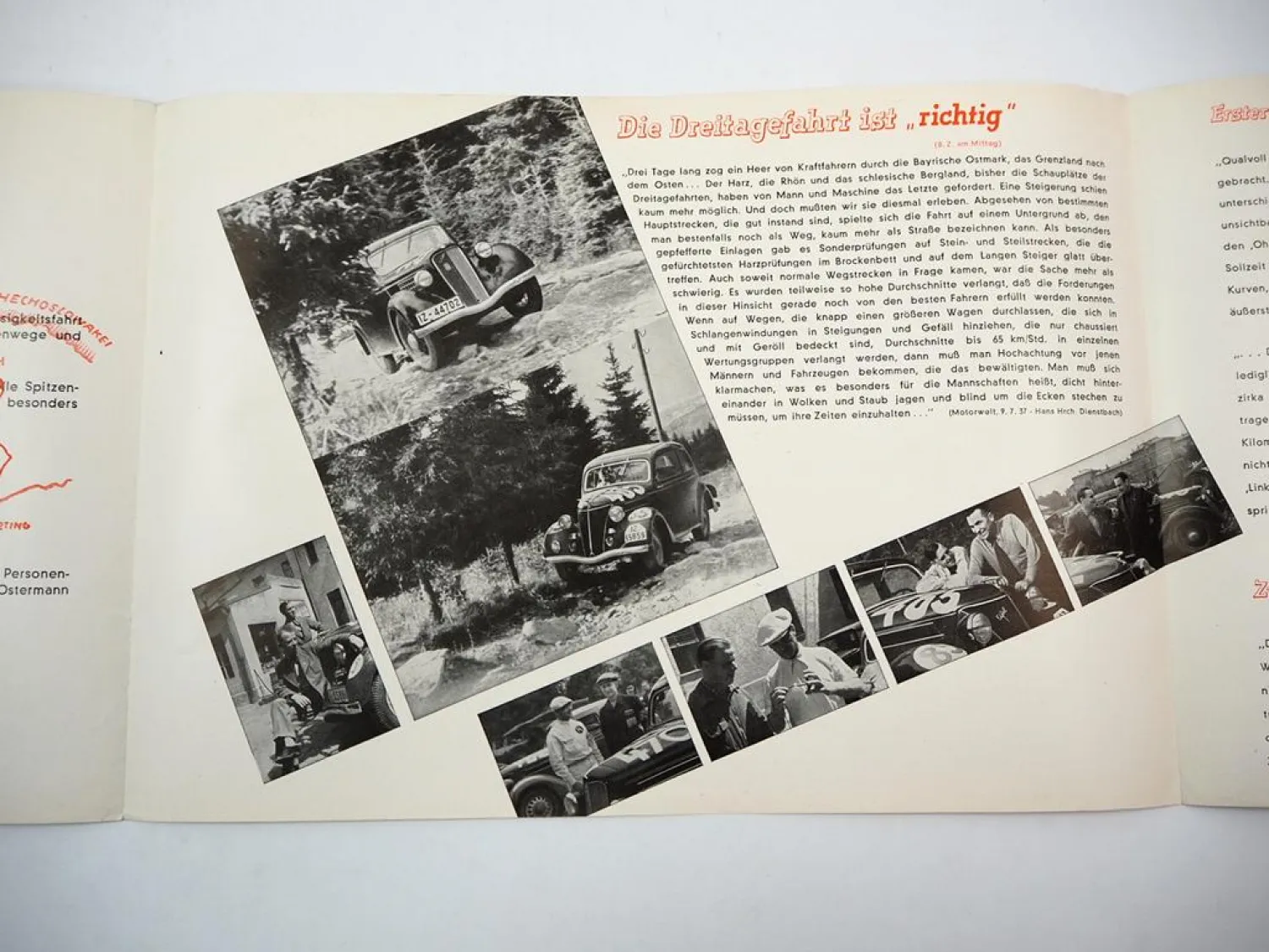 Ford Dreitage Mittelgebirgsfahrt 1937 Geländetest Bayrischer Wald Fichtelgebirge