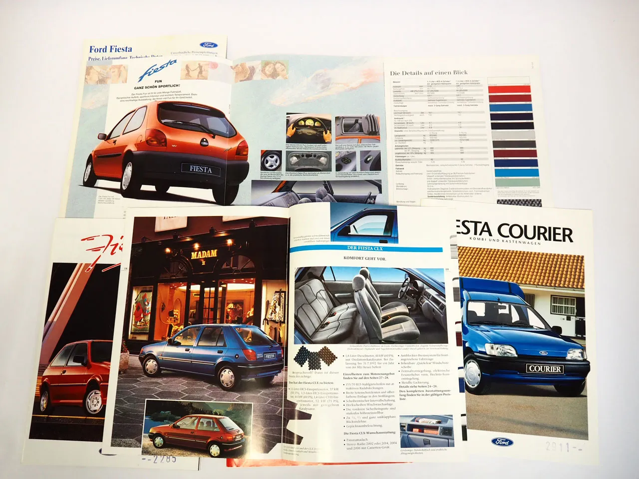 Ford Fiesta 3 4 Focus Flair Fun Ghia Champ Courier 6x Prospekt 1990er