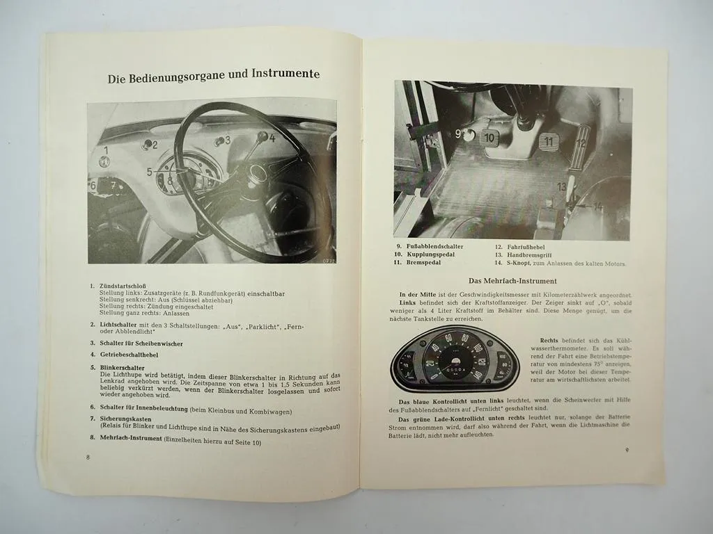 Ford FK 1000 1250 Lieferwagen Bus G13 G4B Betriebsanleitung Bedienung 1959