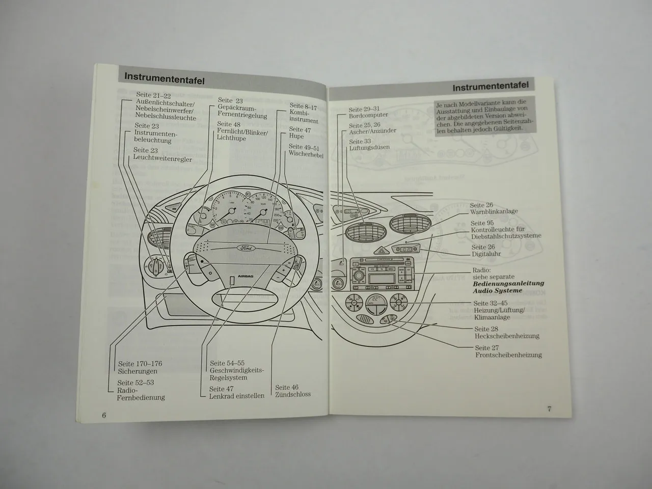 Ford Focus Betriebsanleitung Bedienungsanleitung 4/2002 Bordbuch