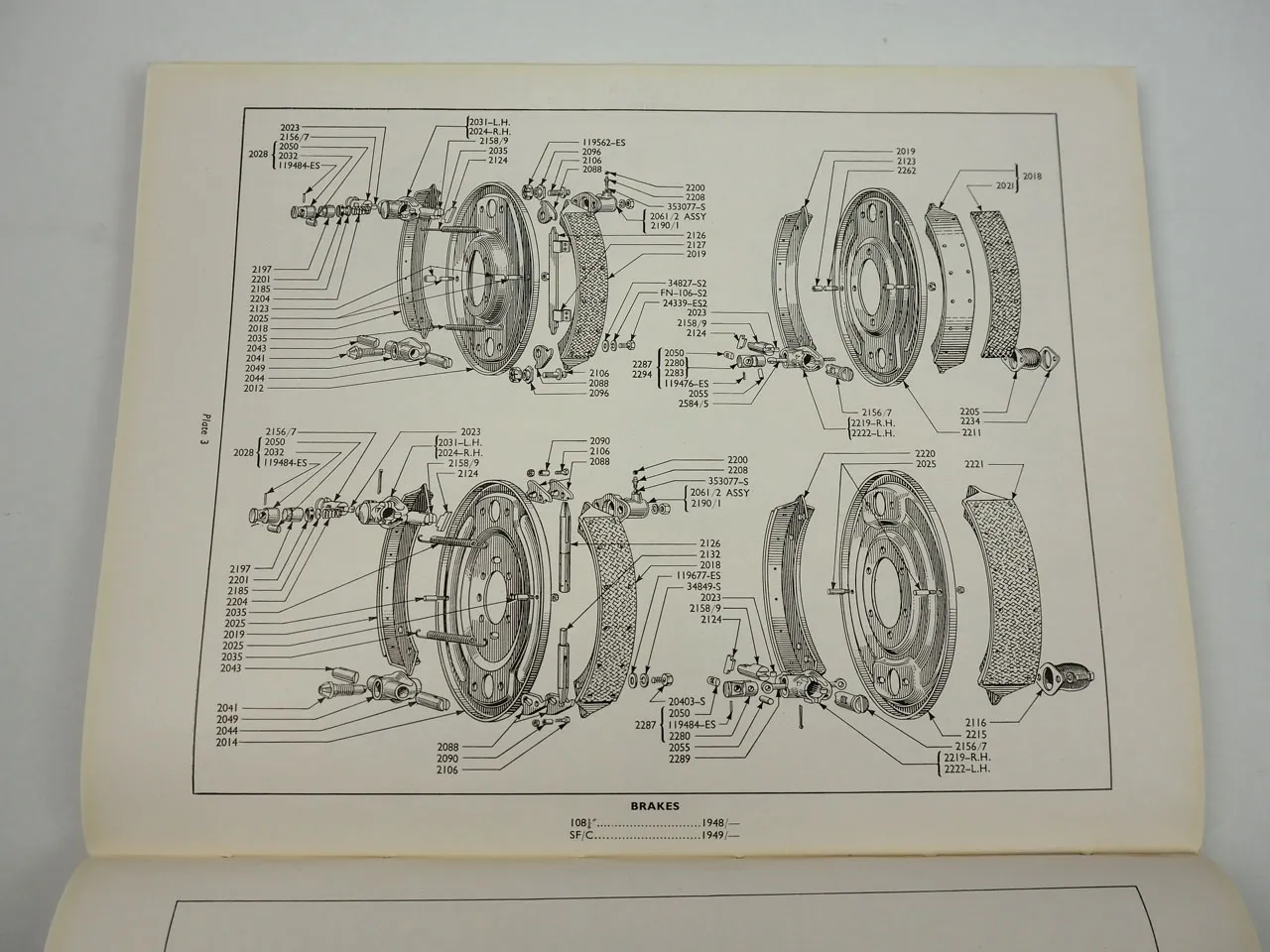 Ford Fordson Thames 22 24 30 H.P. Cars Spare Parts List 1936/46 England