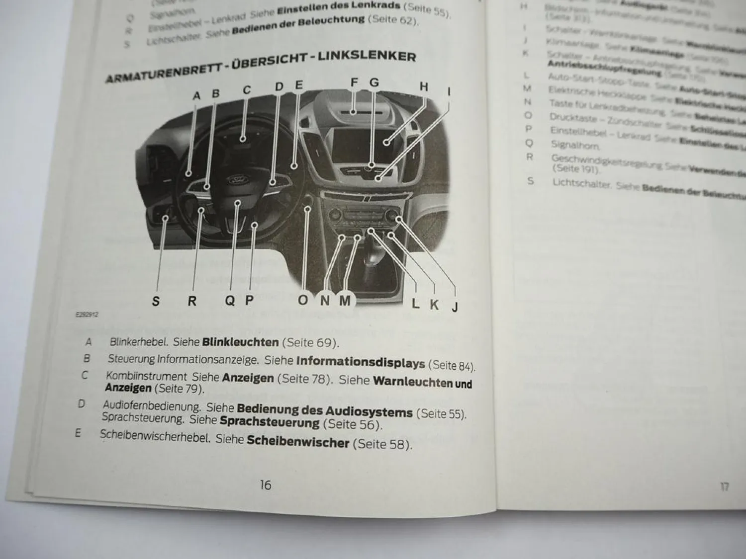 Ford Kuga Mk2 1.5 2.0 ecoboost TDCI Betriebsanleitung Bedienungsanleitung 1/2019