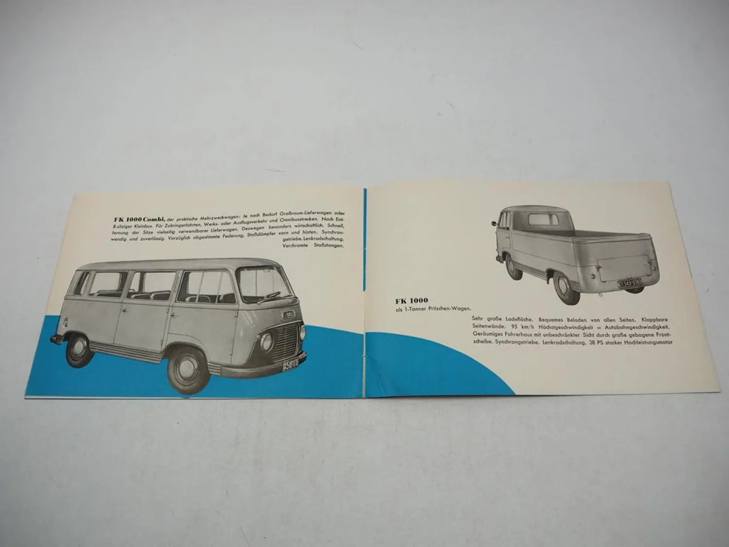 Ford LKW Kleinbus Kastenwagen Taunus-Lieferwagen u. Combi Prospekt 50/60er J.