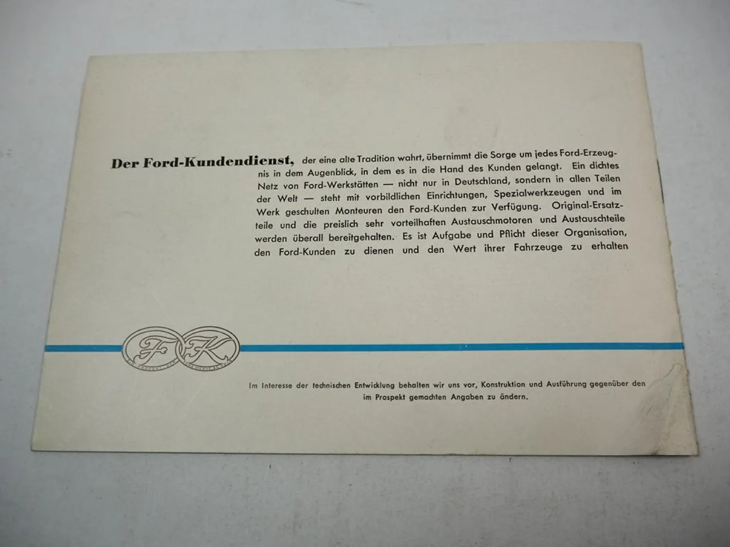 Ford LKW Kleinbus Kastenwagen Taunus-Lieferwagen u. Combi Prospekt 50/60er J.