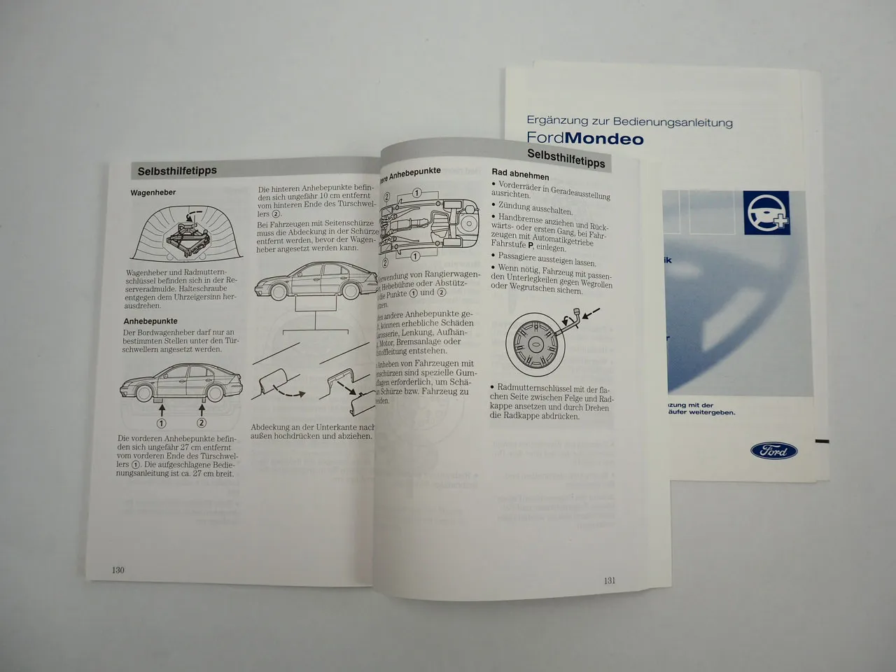 Ford Mondeo Betriebsanleitung Bedienungsanleitung mit Ergänzung 07/2004