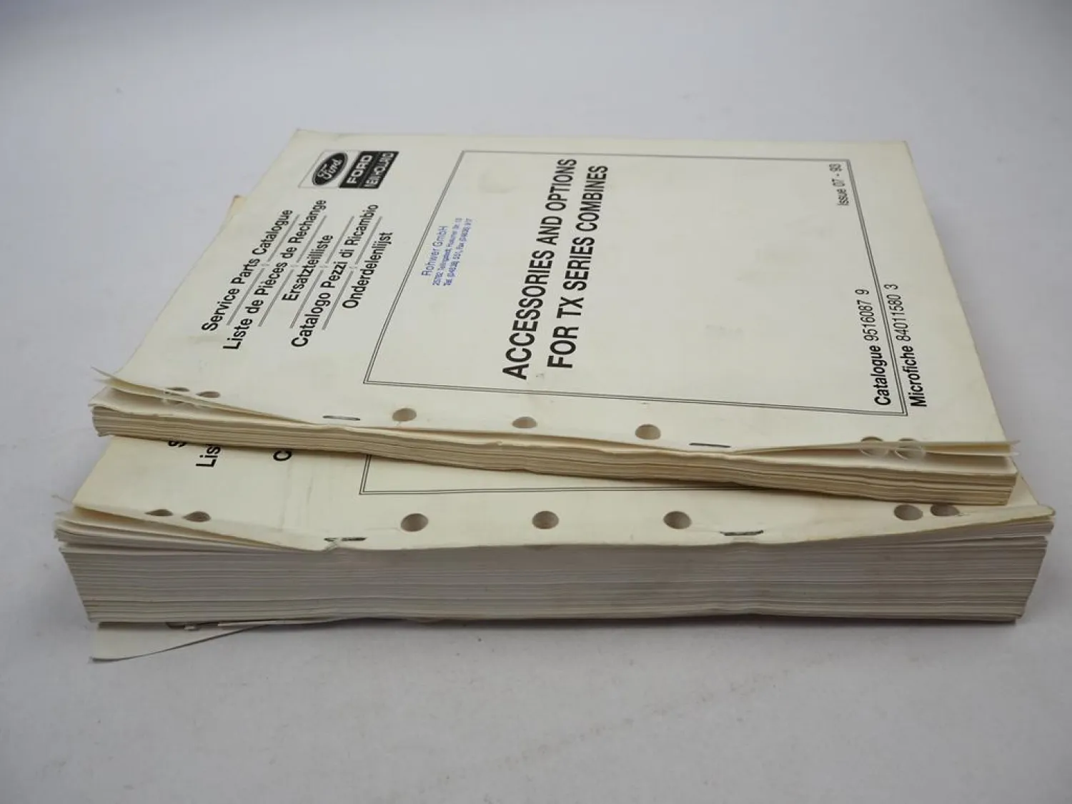 Ford New Holland TX 34 Combine Mähdrescher Parts List Ersatzteilliste 1993