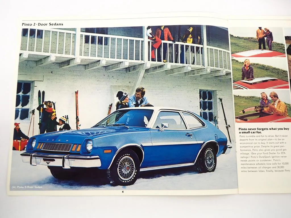 Ford Pinto Sedan Runabout Wagon 2.3 l Prospekt Brochure 1977