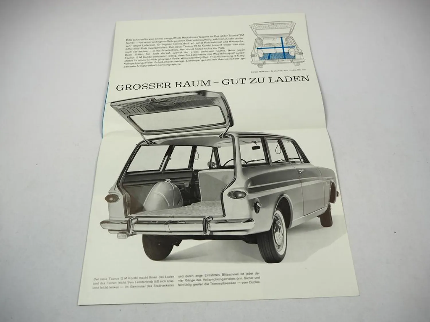 Ford Taunus 12 M P4 Kombi Prospekt Techn. Daten Produktvorstellung 1960er Jahre