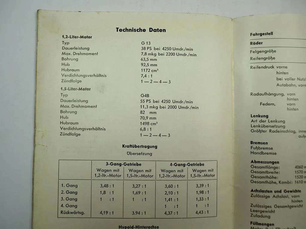 Ford Taunus 12M G13 G4B Bedienungsanleitung Betriebsanleitung 1959