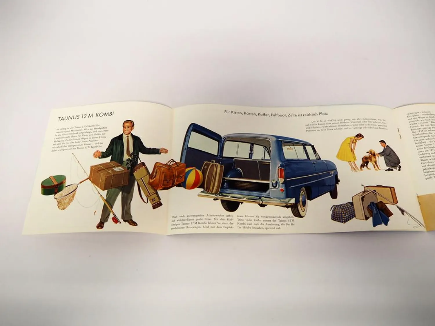 Ford Taunus 12M Limousine Kombi Oldtimer Prospekt 1960 Seitenstreifen Taunus G13