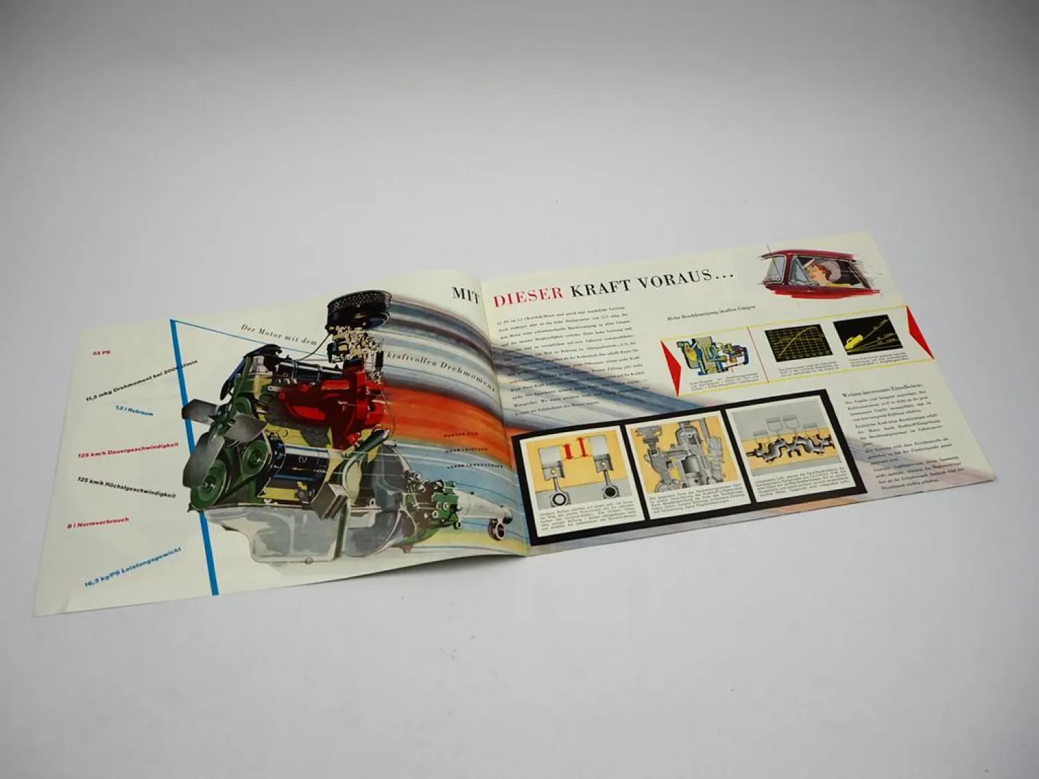 Ford Taunus 15 M G13 PKW Cabriolet Prospekt Technische Daten ca. 1950er Jahre