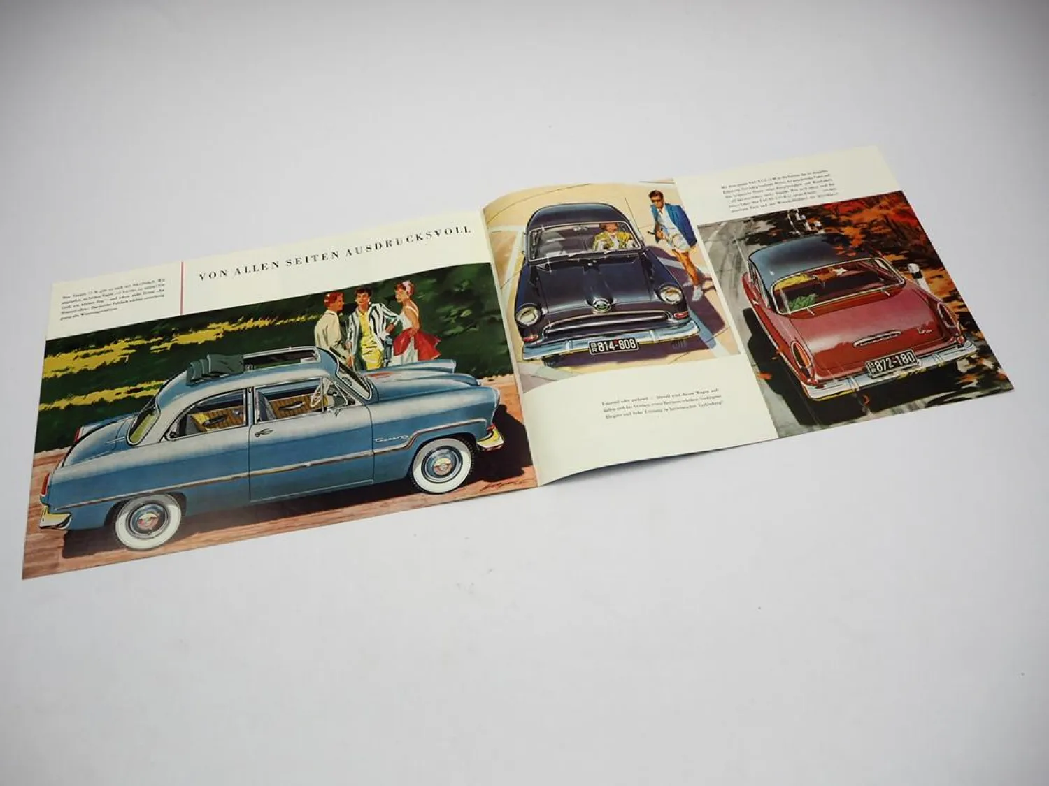 Ford Taunus 15 M G13 PKW Cabriolet Prospekt Technische Daten ca. 1950er Jahre