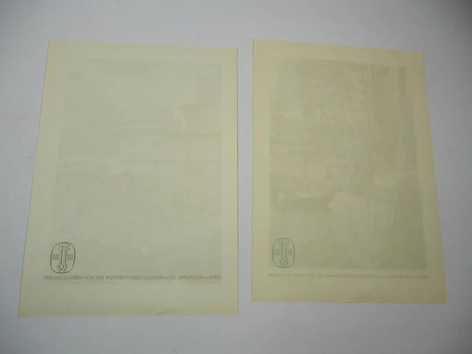 Ford Taunus 15M G13 Dujardin Weinbrand Werbung 1950er Jahre