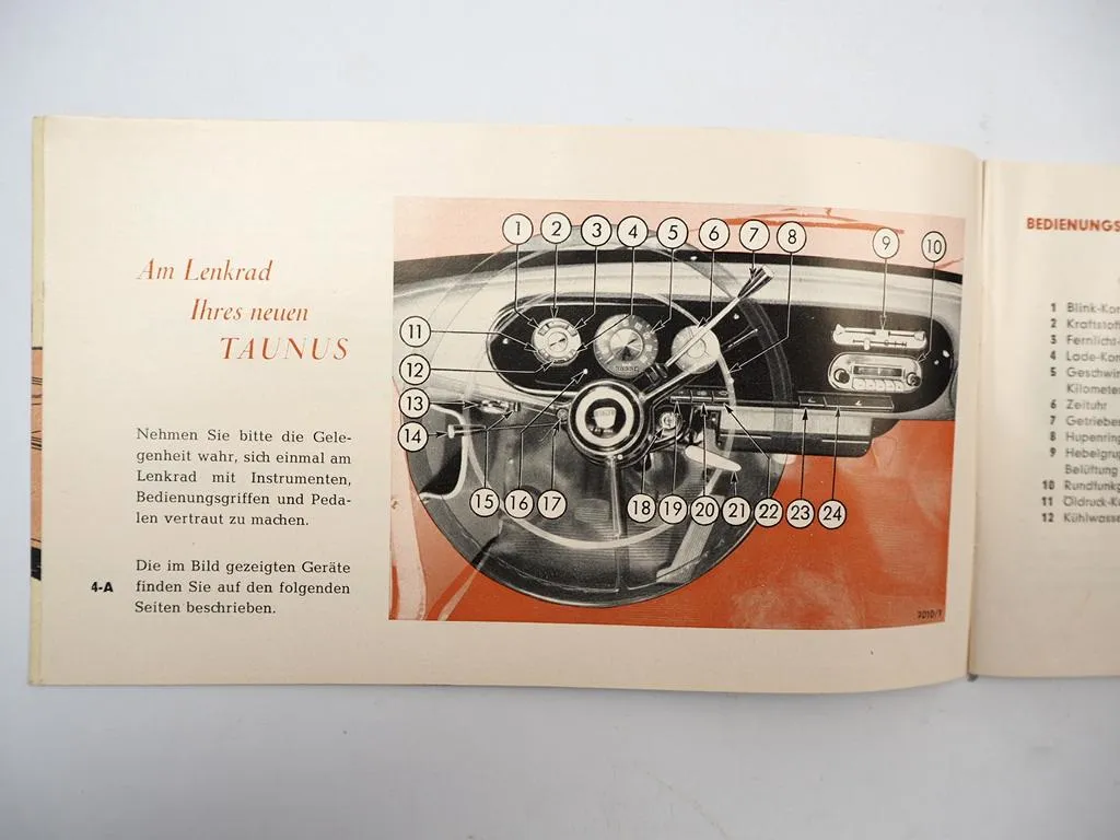 Ford Taunus 17M P3 Bedienungsanleiung Betriebsanleitung 1960