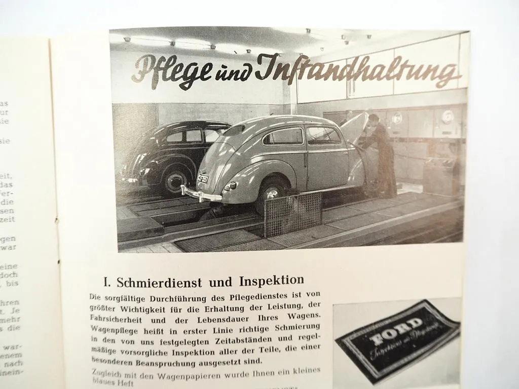 Ford Taunus de luxe G73A Bedienungsanleiung Betriebsanleitung 1951