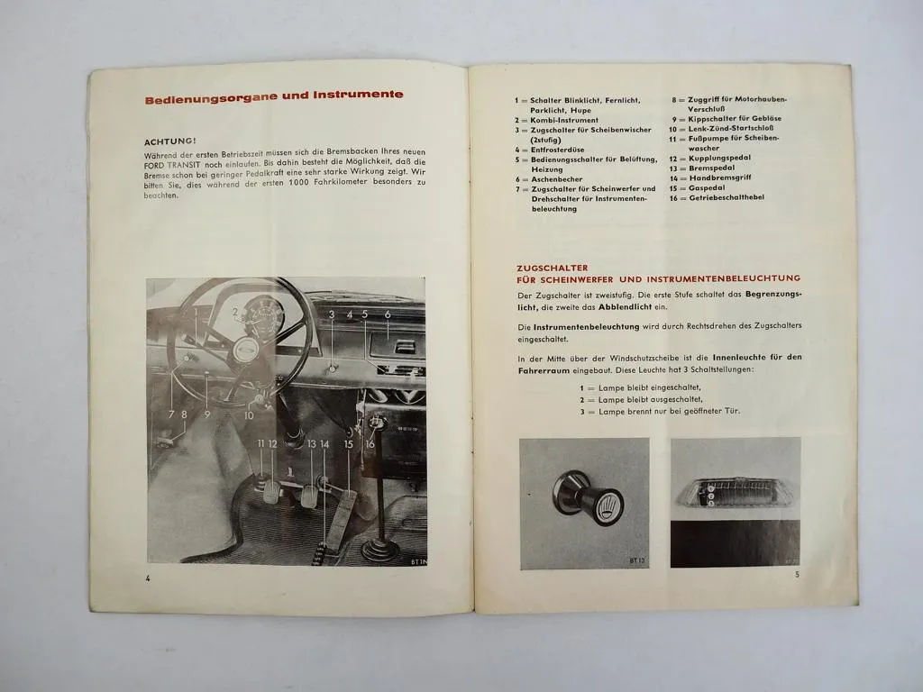 Ford Transit Generation 2 Bedienungsanleitung 1967