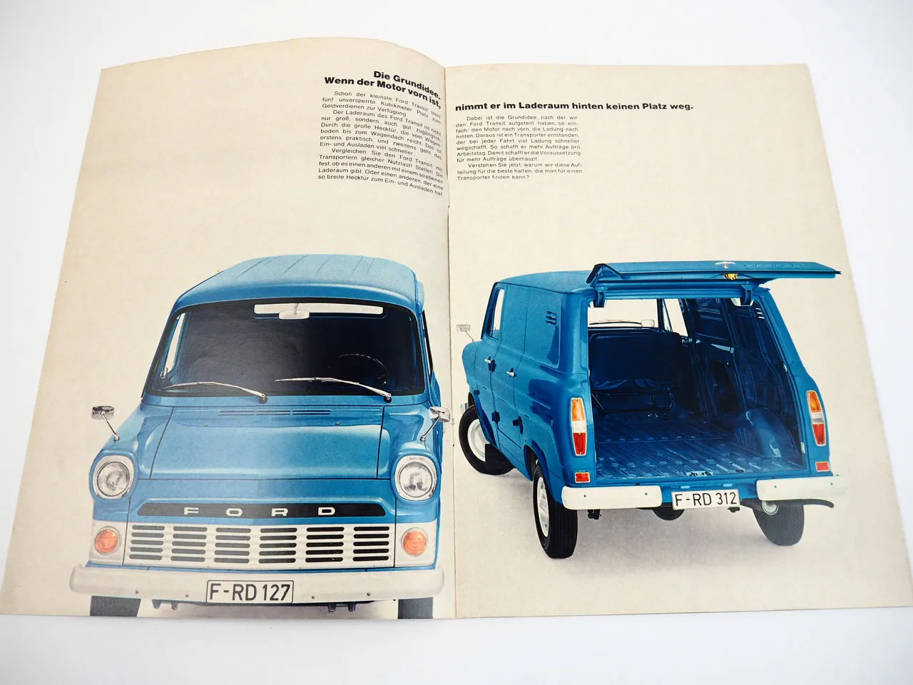 Ford Transit Transporter Prospekt ca. 1965