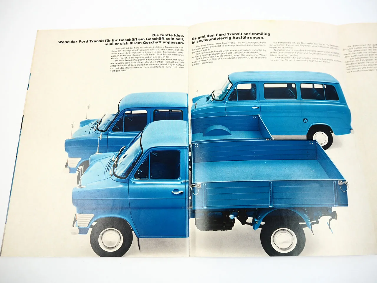 Ford Transit Transporter Prospekt ca. 1965