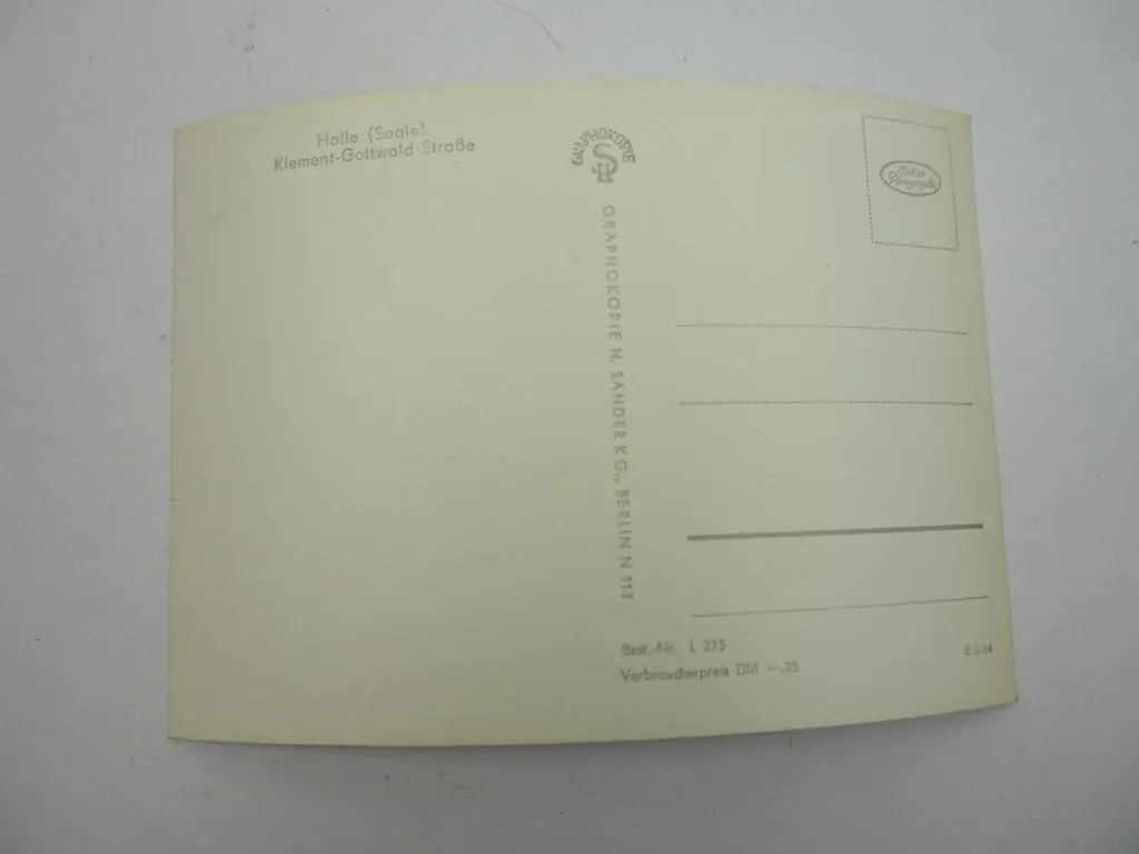 Foto AK Halle Saale Klement Gottwald Straße Zigarreneck Haus der Presse 1964