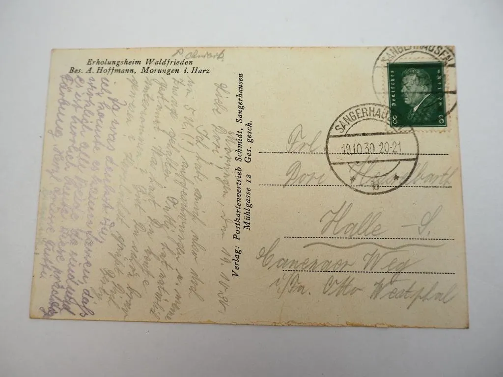 Foto AK Morungen Harz Erholungsheim Waldfrieden Sachsen-Anhalt 1930