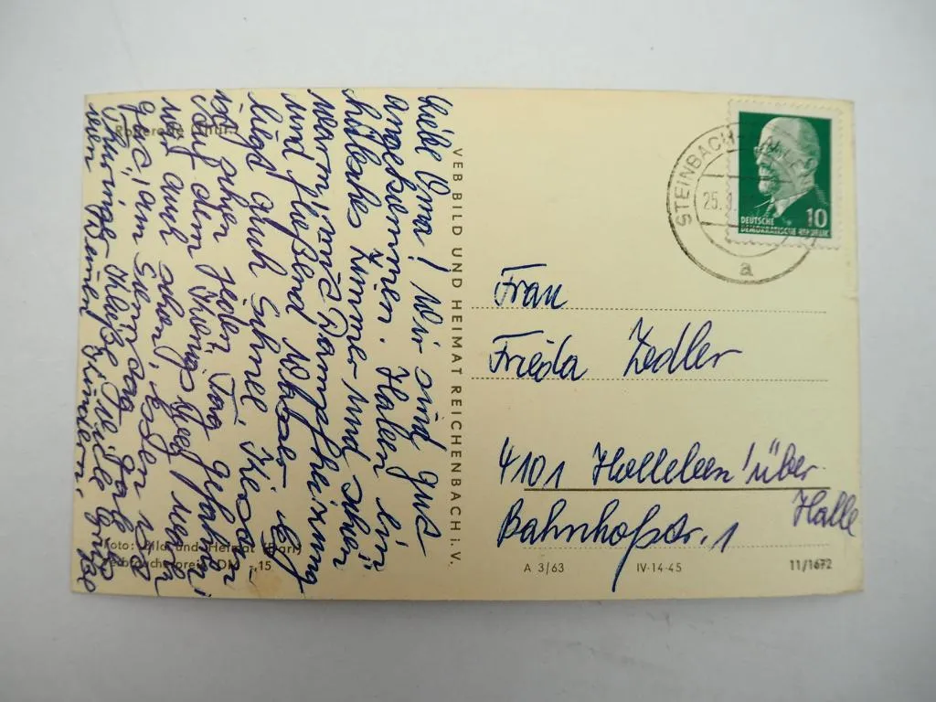 Foto AK Rotterode Steinbach-Hallenberg 1963 Thüringen