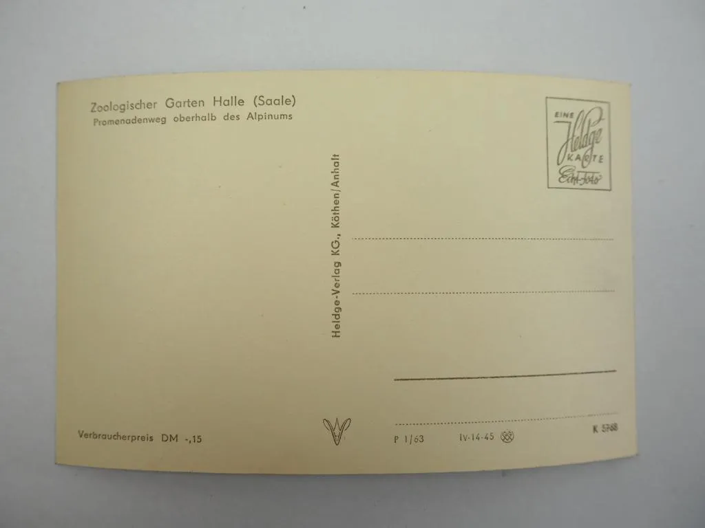 Foto AK Zoologischer Garten Halle Saale Zoo Promenadenweg 1968 Sachsen-Anhalt