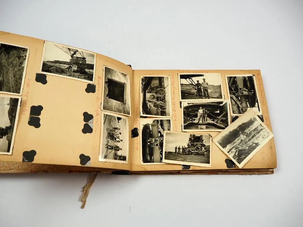 Fotoalbum 180 Fotos Bau Dortmund Ems Kanal Lüdinghausen 1952-55 Bagger Eisenbahn