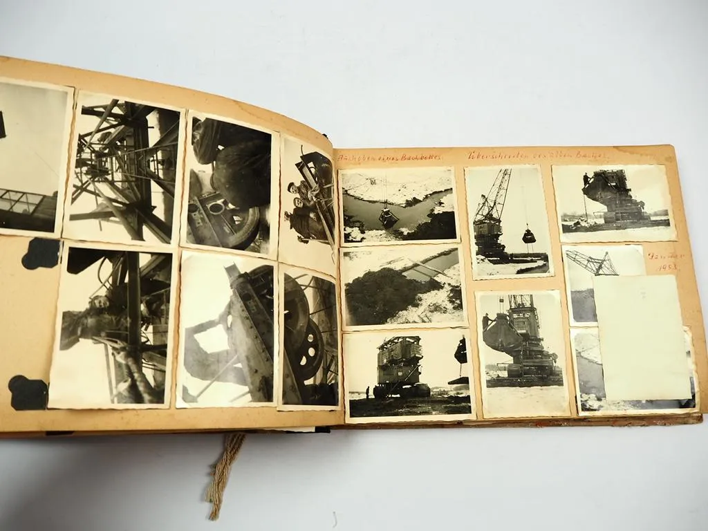 Fotoalbum 180 Fotos Bau Dortmund Ems Kanal Lüdinghausen 1952-55 Bagger Eisenbahn