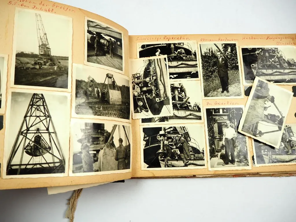Fotoalbum 180 Fotos Bau Dortmund Ems Kanal Lüdinghausen 1952-55 Bagger Eisenbahn