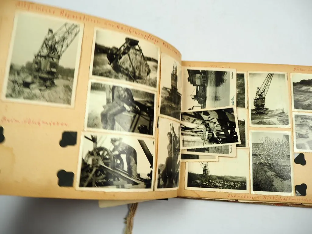 Fotoalbum 180 Fotos Bau Dortmund Ems Kanal Lüdinghausen 1952-55 Bagger Eisenbahn