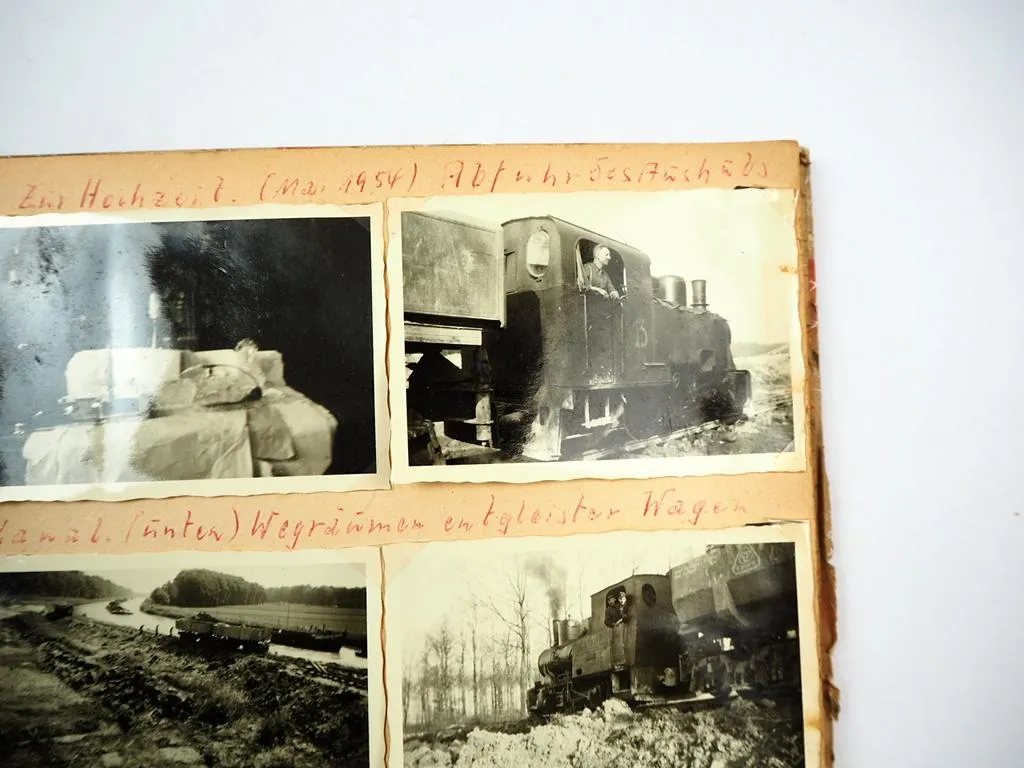 Fotoalbum 180 Fotos Bau Dortmund Ems Kanal Lüdinghausen 1952-55 Bagger Eisenbahn