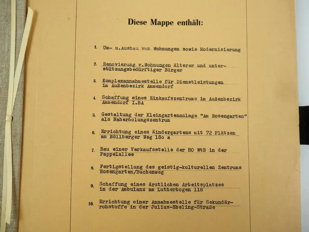 Fotomappe Halle Saale 1976 Ammendorf Rosengarten Wohnungsbau HO DDR